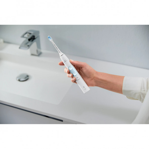 Электрическая звуковая зубная щетка Philips Sonicare ProtectiveClean 4500, White в Нижневартовске