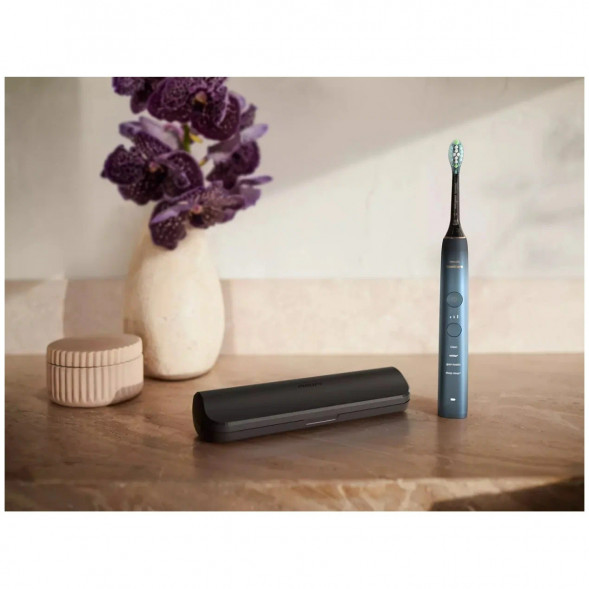 Электрическая звуковая зубная щетка Philips Sonicare DiamondClean 9000 HX9911/88, темно-синий в Нижневартовске