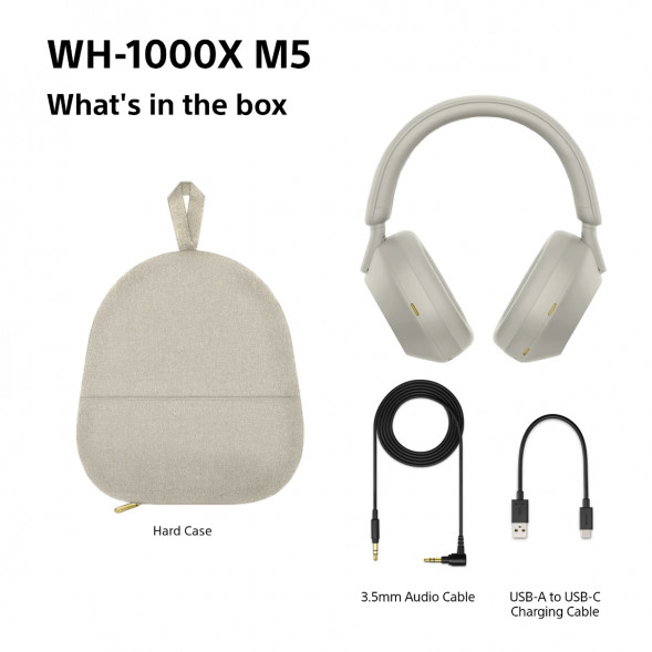 Беспроводные наушники Sony WH-1000XM5, серебристый в Нижневартовске