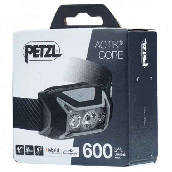 Налобный фонарь Petzl Actik Core E065AA00, 600 лм, серый в Нижневартовске