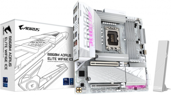 Материнская плата Gigabyte B860M AORUS ELITE WIFI6E ICE (LGA1851, mATX) в Нижневартовске