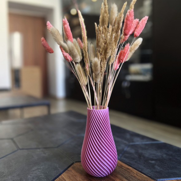 Ваза для сухоцветов HatRom Spiral, розовый в Нижневартовске