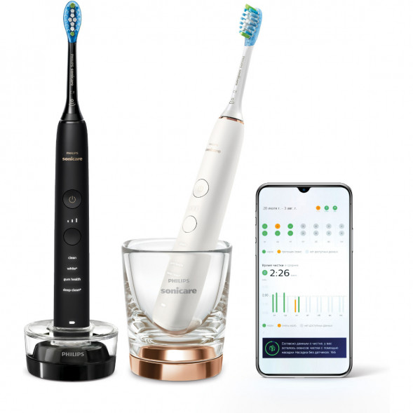 Набор из 2 электрических зубных щеток Philips Sonicare HX9914/57 9000 DiamondClean в Нижневартовске