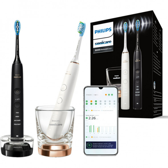 Набор из 2 электрических зубных щеток Philips Sonicare HX9914/57 9000 DiamondClean в Нижневартовске