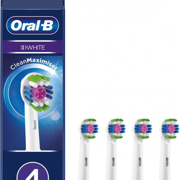 Насадки на зубные щетки Oral-B 3D White, 4 шт. в Нижневартовске