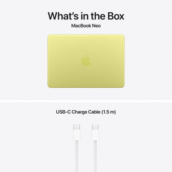 Ноутбук Apple MacBook Neo MHFE4 (A18 Pro 5-Core GPU, 8/512GB), Желтый/Citrus в Нижневартовске
