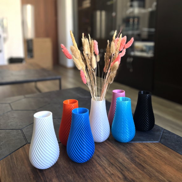 Ваза для сухоцветов HatRom Spiral, голубой в Нижневартовске