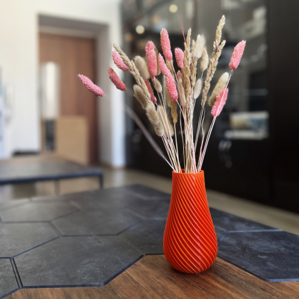Ваза для сухоцветов HatRom Spiral, оранжевый в Нижневартовске