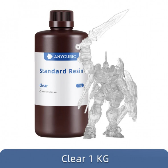 Фотополимерная смола Anycubic Standard Resin для 3D принтера Прозрачная (Clear), 1 кг в Нижневартовске