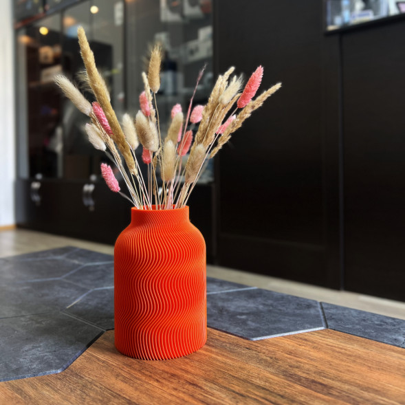Ваза для сухоцветов HatRom Wave, оранжевый в Нижневартовске