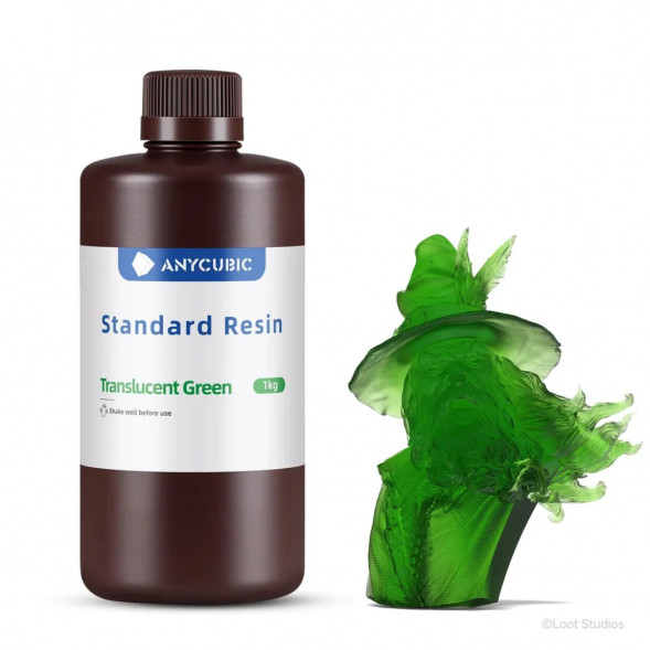 Фотополимерная смола Anycubic Standard Resin для 3D принтера Полупрозрачный зеленый (Tran-Green), 1 кг в Нижневартовске