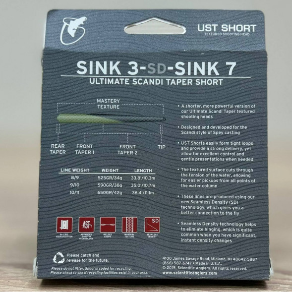 Рыболовная леска Scientific Anglers UST Short St-11/12-S3/S7 Sink 3-CD-Sink 7 132312 в Нижневартовске